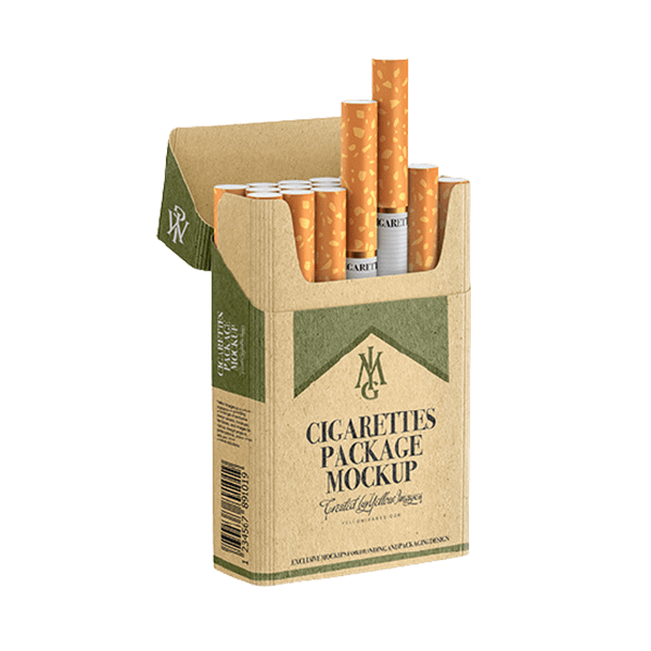 Commercio di scatole di sigarette in cartone