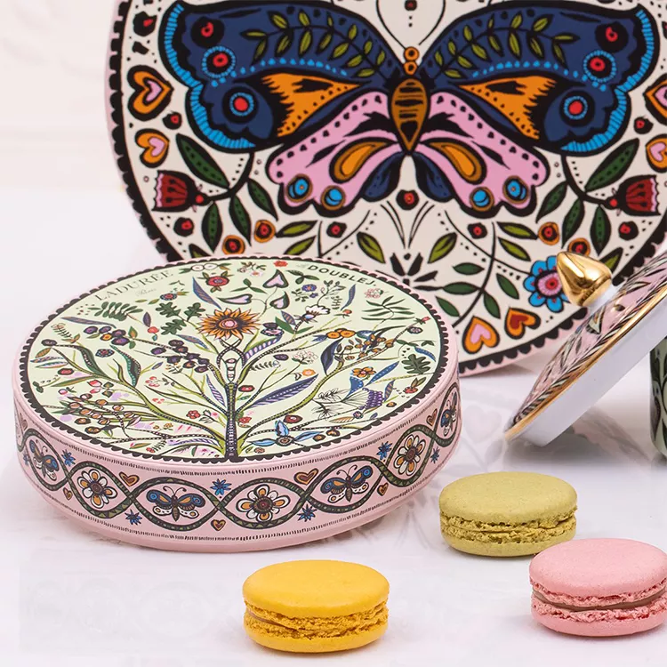confezione regalo Macaron rotonda personalizzata